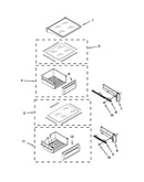 Refrigerator shelf parts