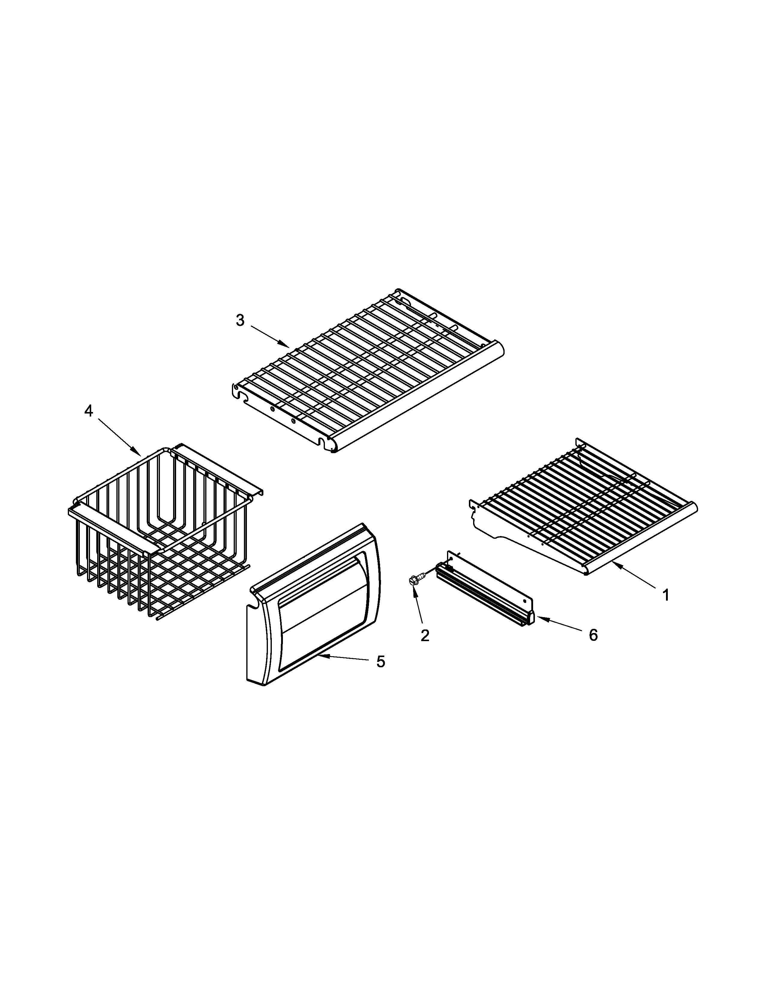Freezer shelf parts