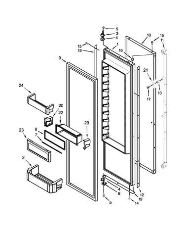 Refrigerator door parts