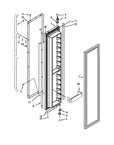 Freezer door parts