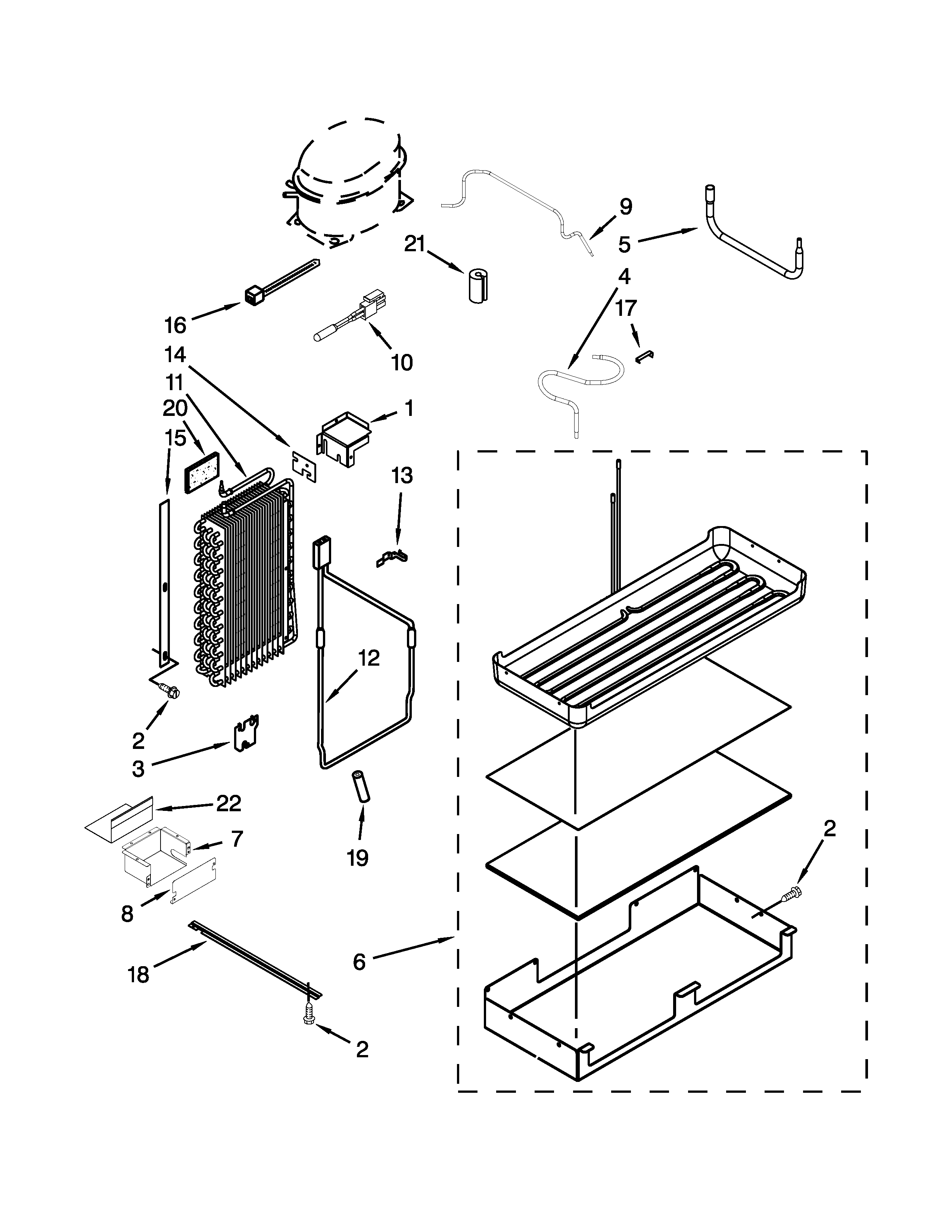 Lower unit and tube parts