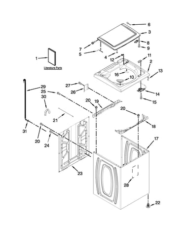 Top and cabinet parts