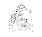 Whirlpool 7MWFW97HDBD0 top and cabinet parts diagram