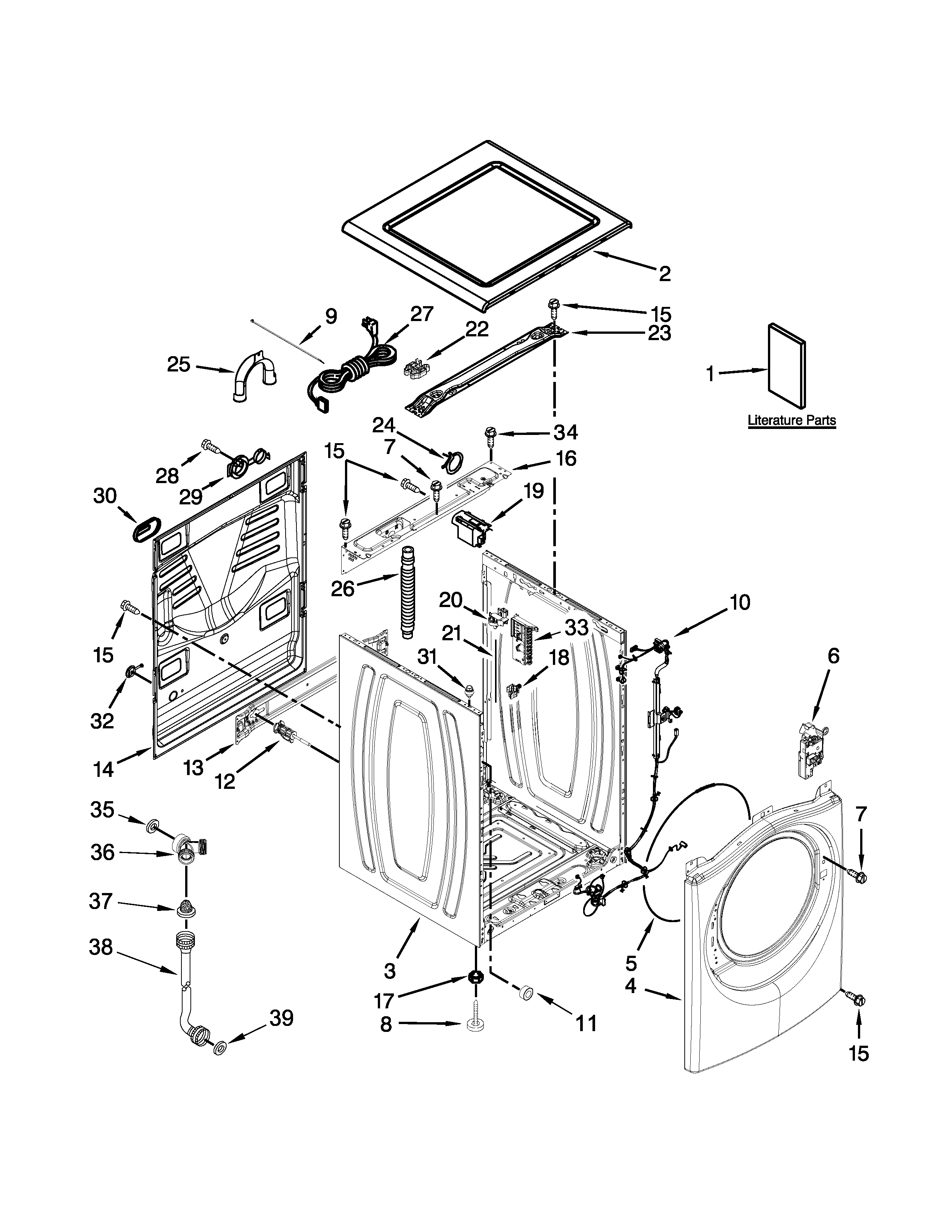 Top and cabinet parts