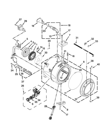 Tub and basket parts