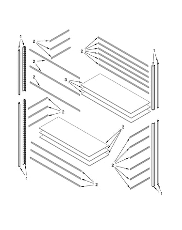 Rack shelving parts