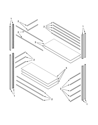 Rack shelving parts