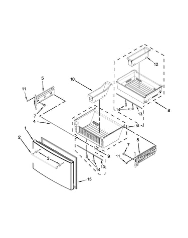 Freezer door parts
