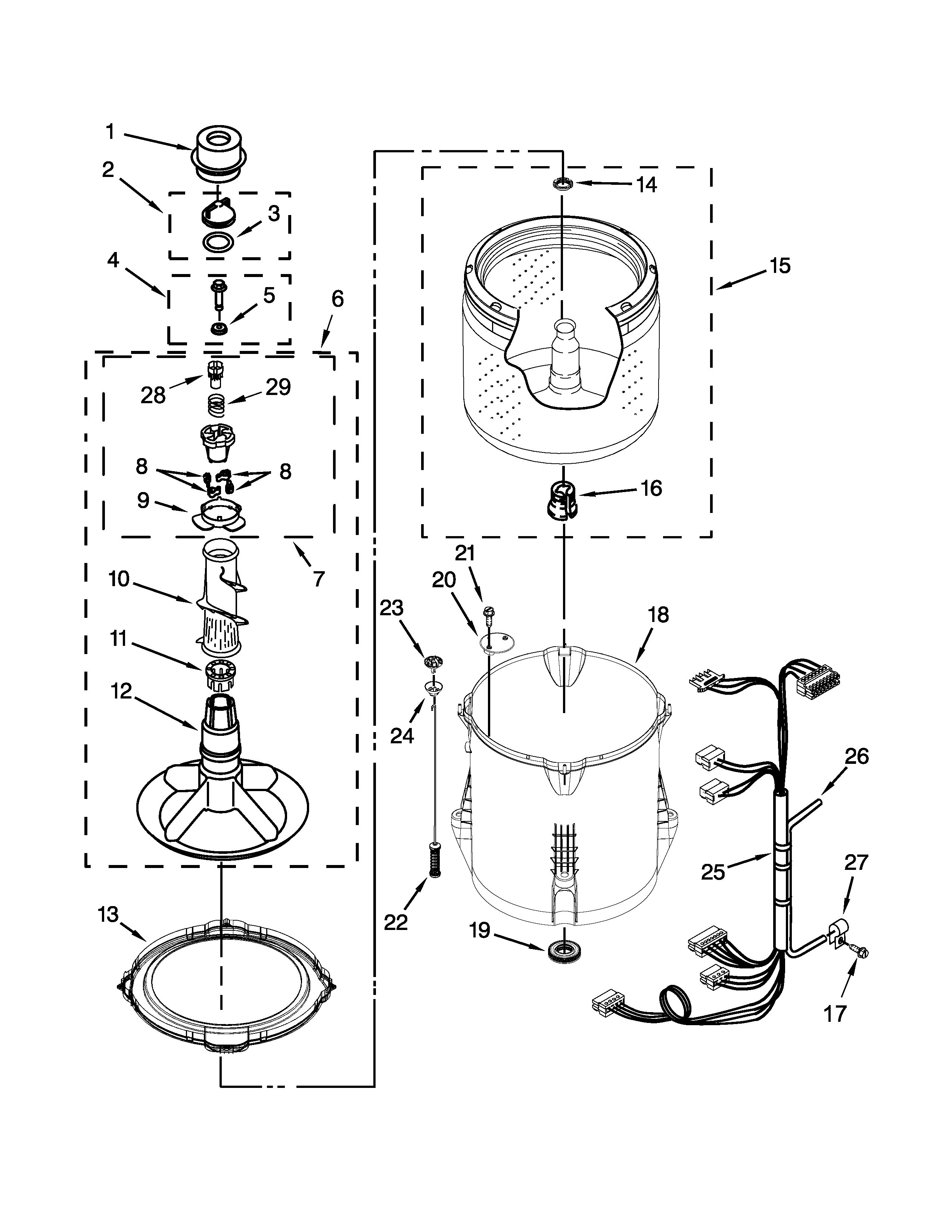 Basket and tub parts