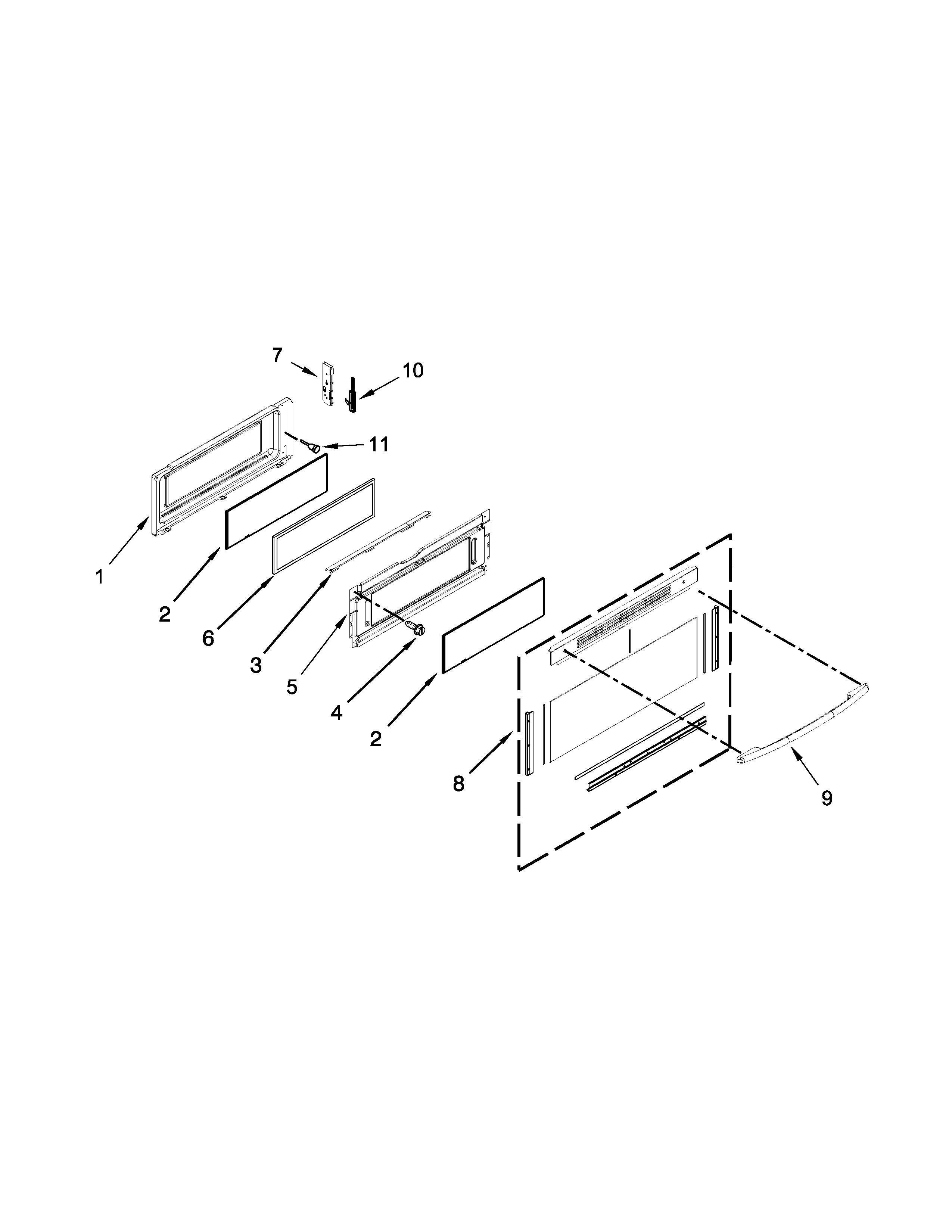 Upper door parts