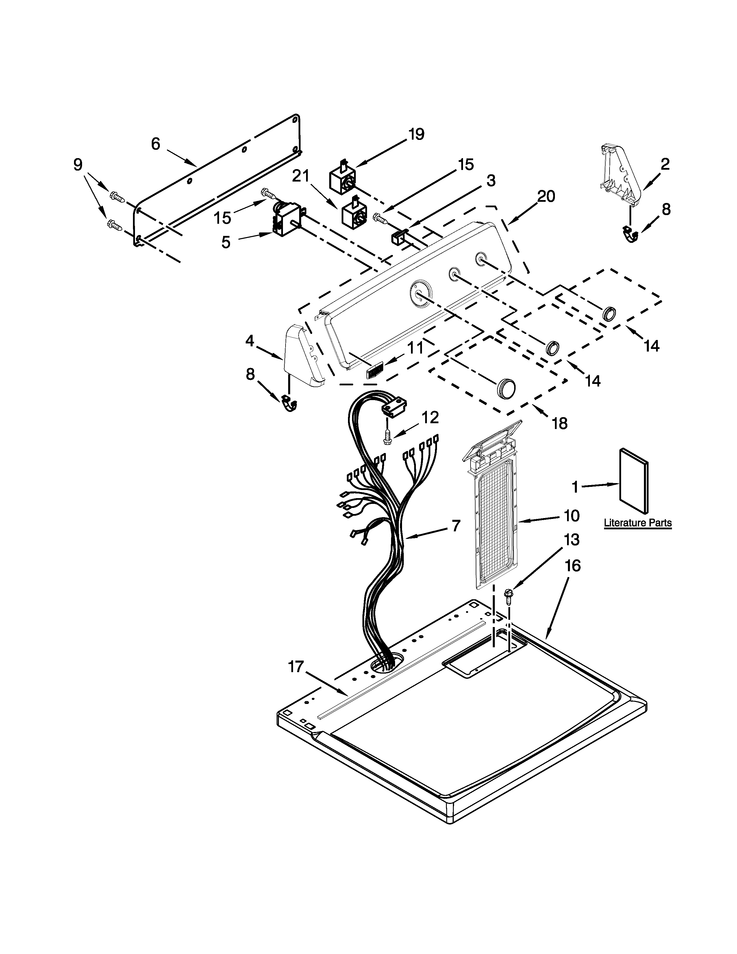 Top and console parts