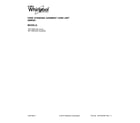Whirlpool SFF1000CLN0 cover sheet diagram