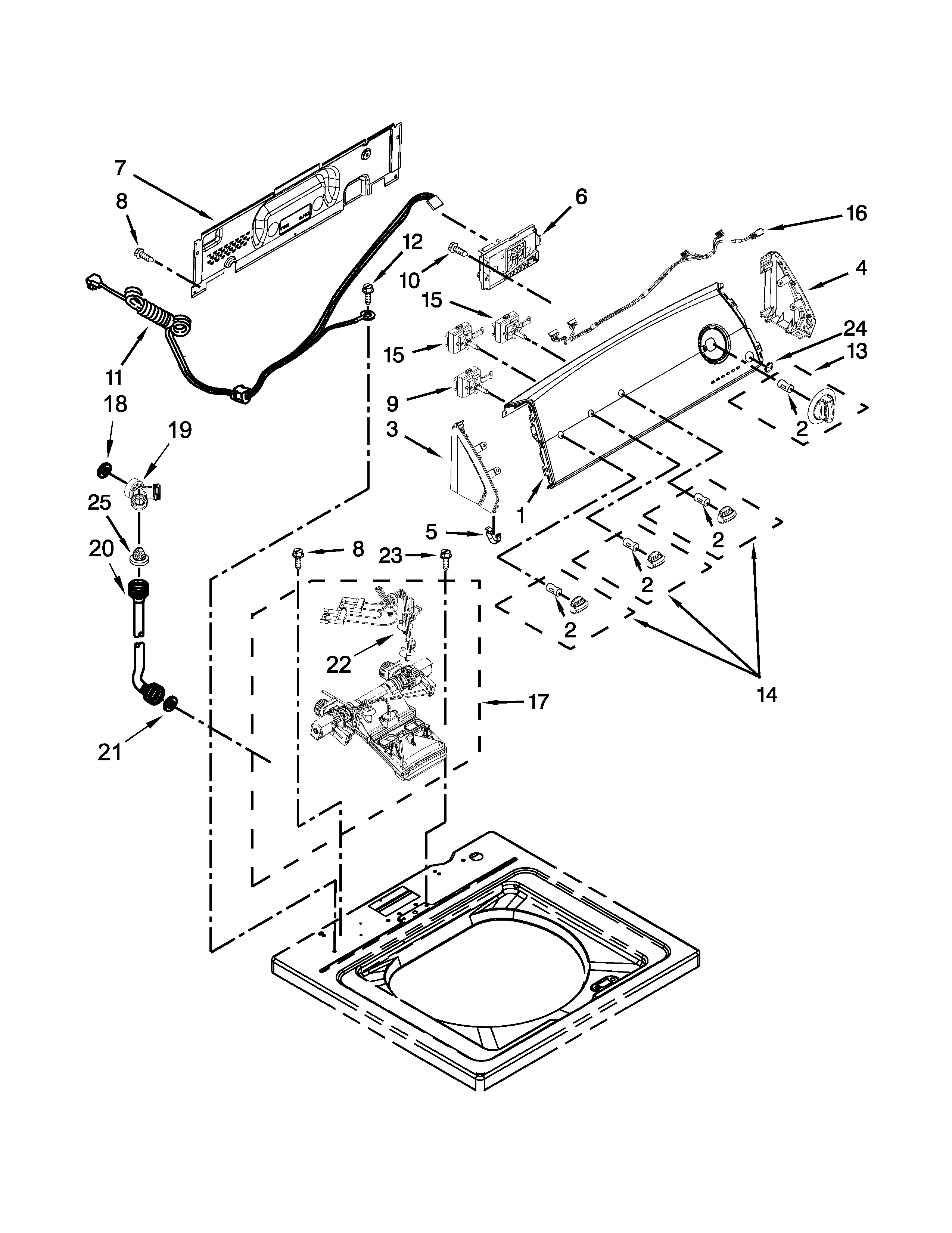 CONTROLS AND WATER INLET PARTS