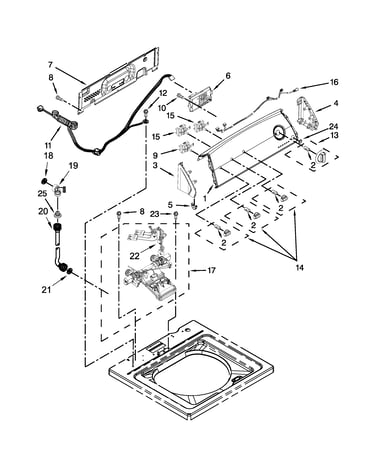 Controls and water inlet parts