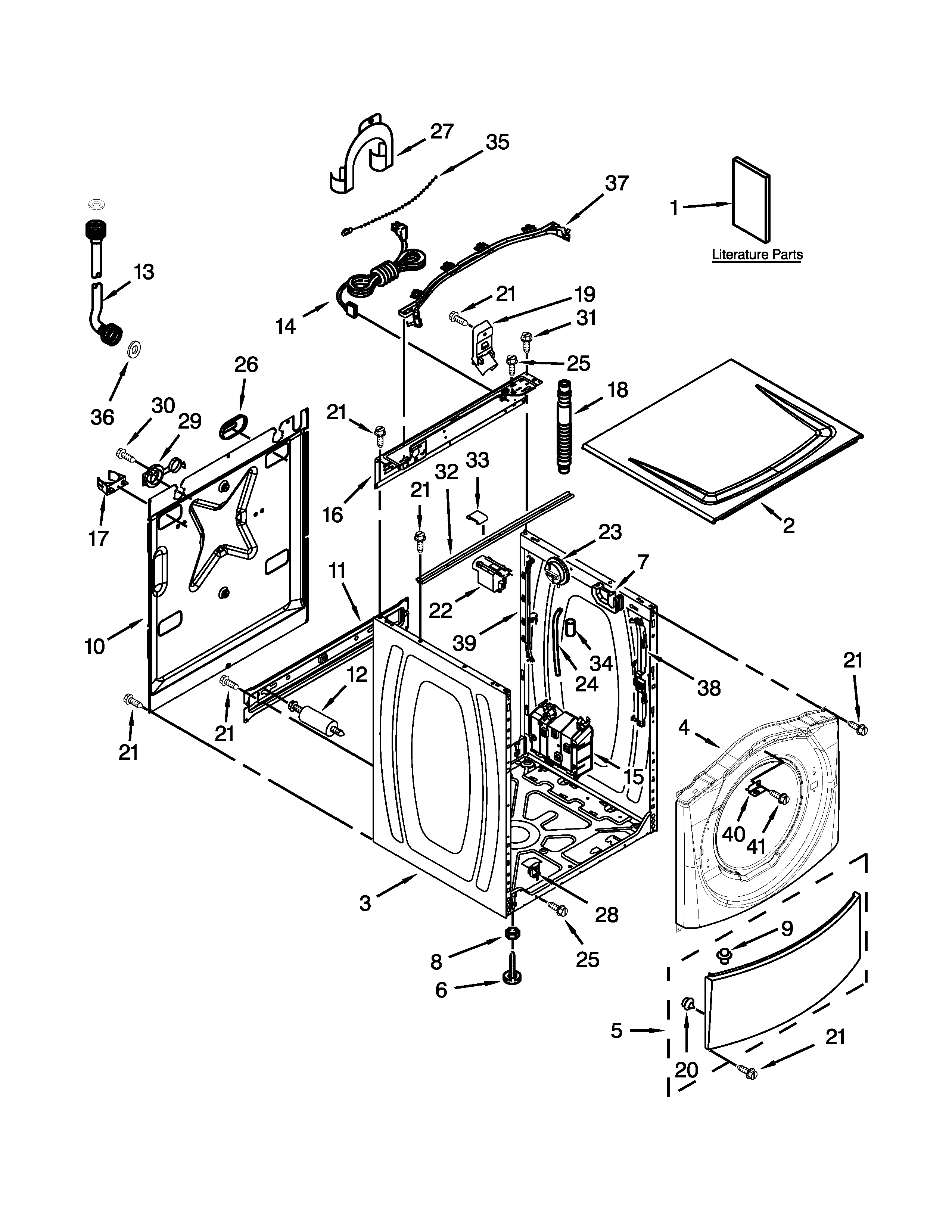 Top and cabinet parts