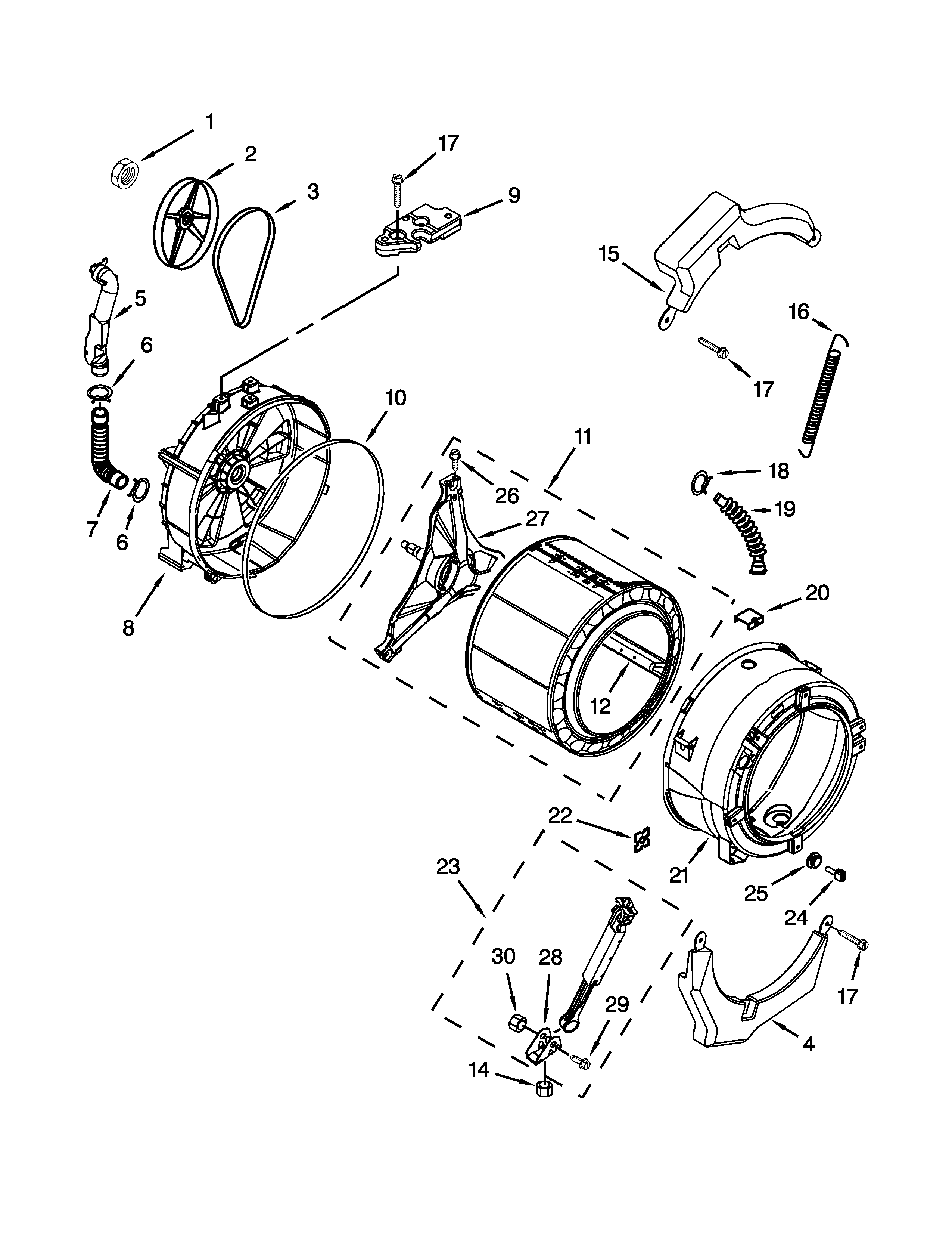 TUB AND BASKET PARTS