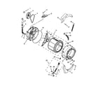 Whirlpool WFW8300SW01 tub and basket parts diagram
