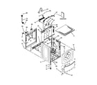 Whirlpool WFW8300SW02 top and cabinet parts diagram