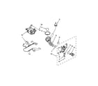 Whirlpool WFW8300SW02 pump and motor parts diagram