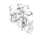 Whirlpool WFW8200TW00 top and cabinet parts diagram