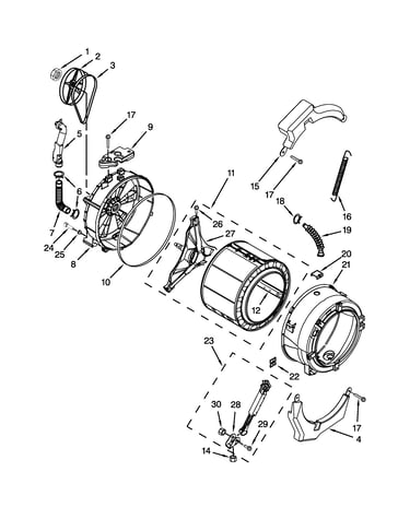 Tub and basket parts