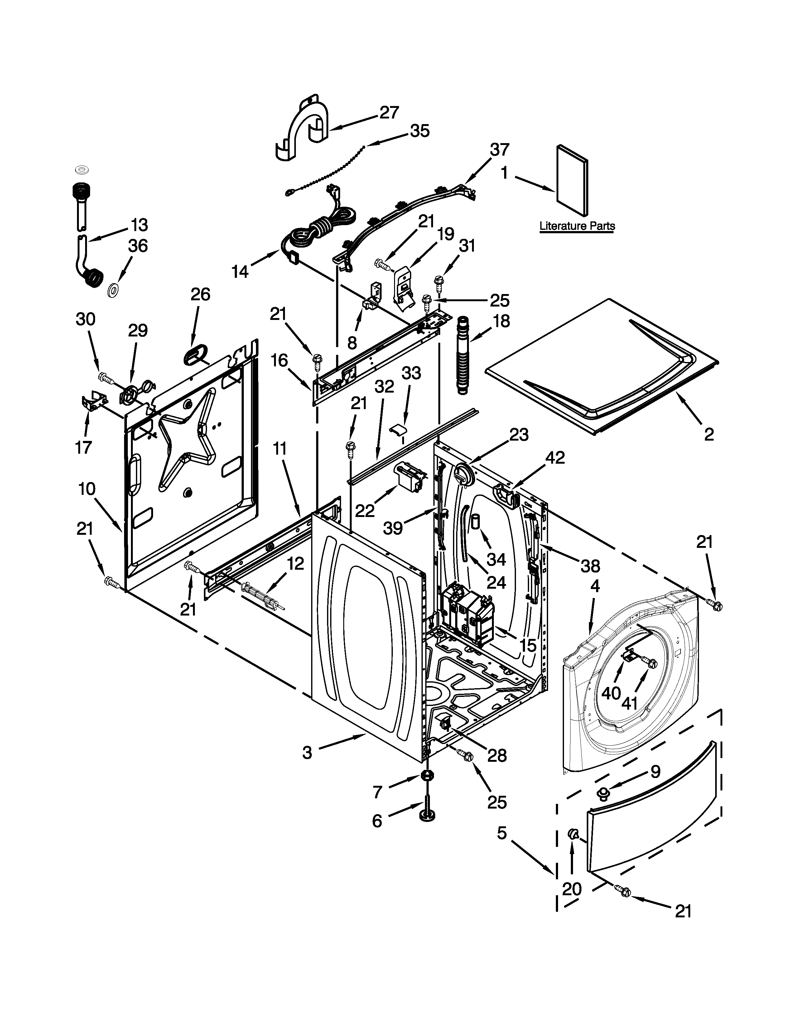 Top and cabinet parts