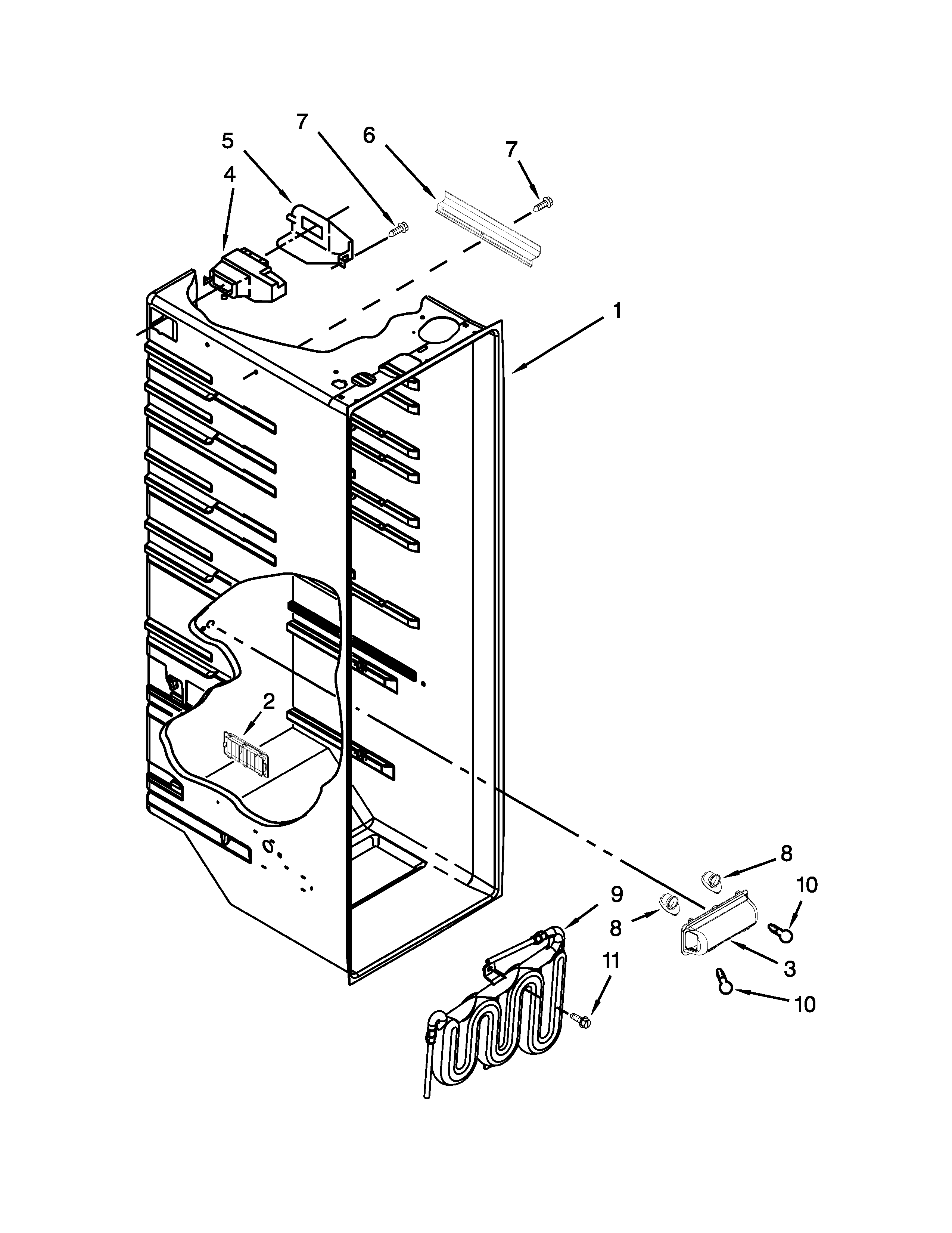 Refrigerator liner parts