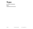 Whirlpool WRB329RFBM00 cover sheet diagram
