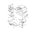 Whirlpool WRB329LFBM00 freezer liner parts diagram