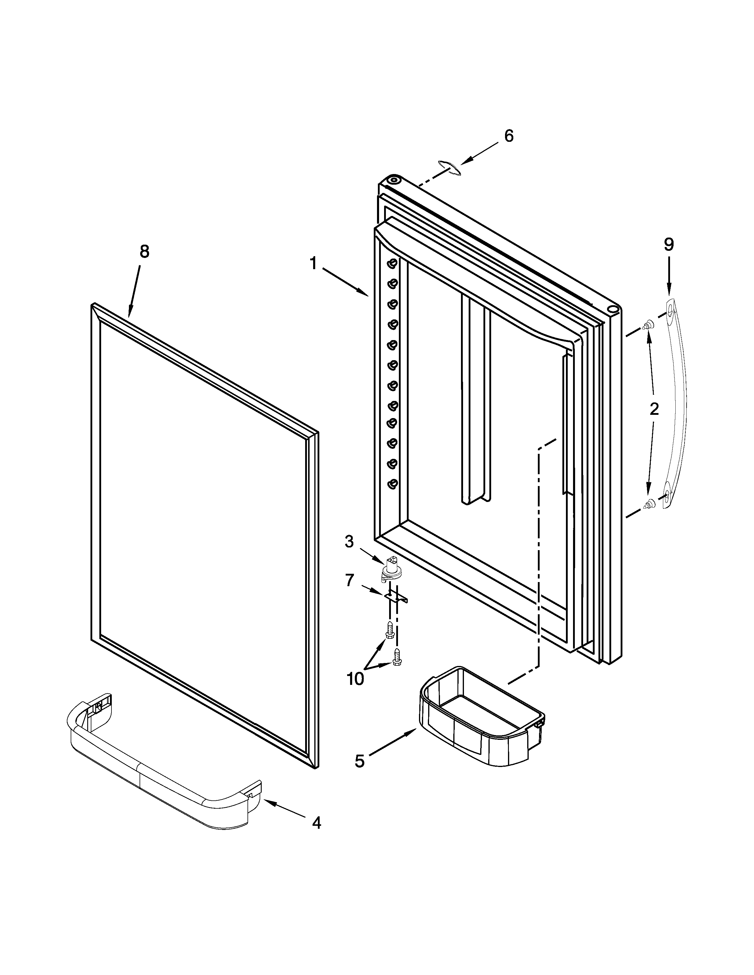 Refrigerator door parts