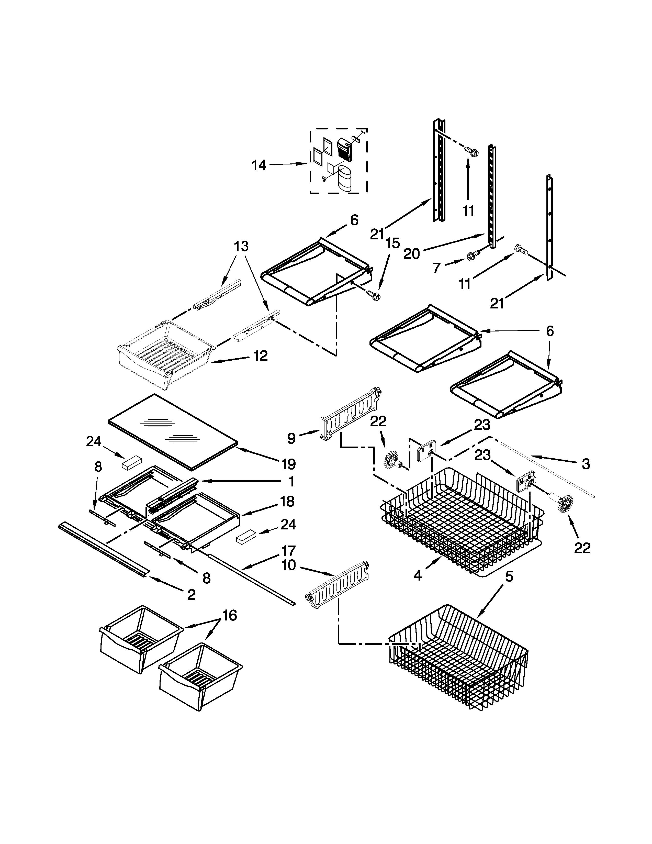 Shelf parts