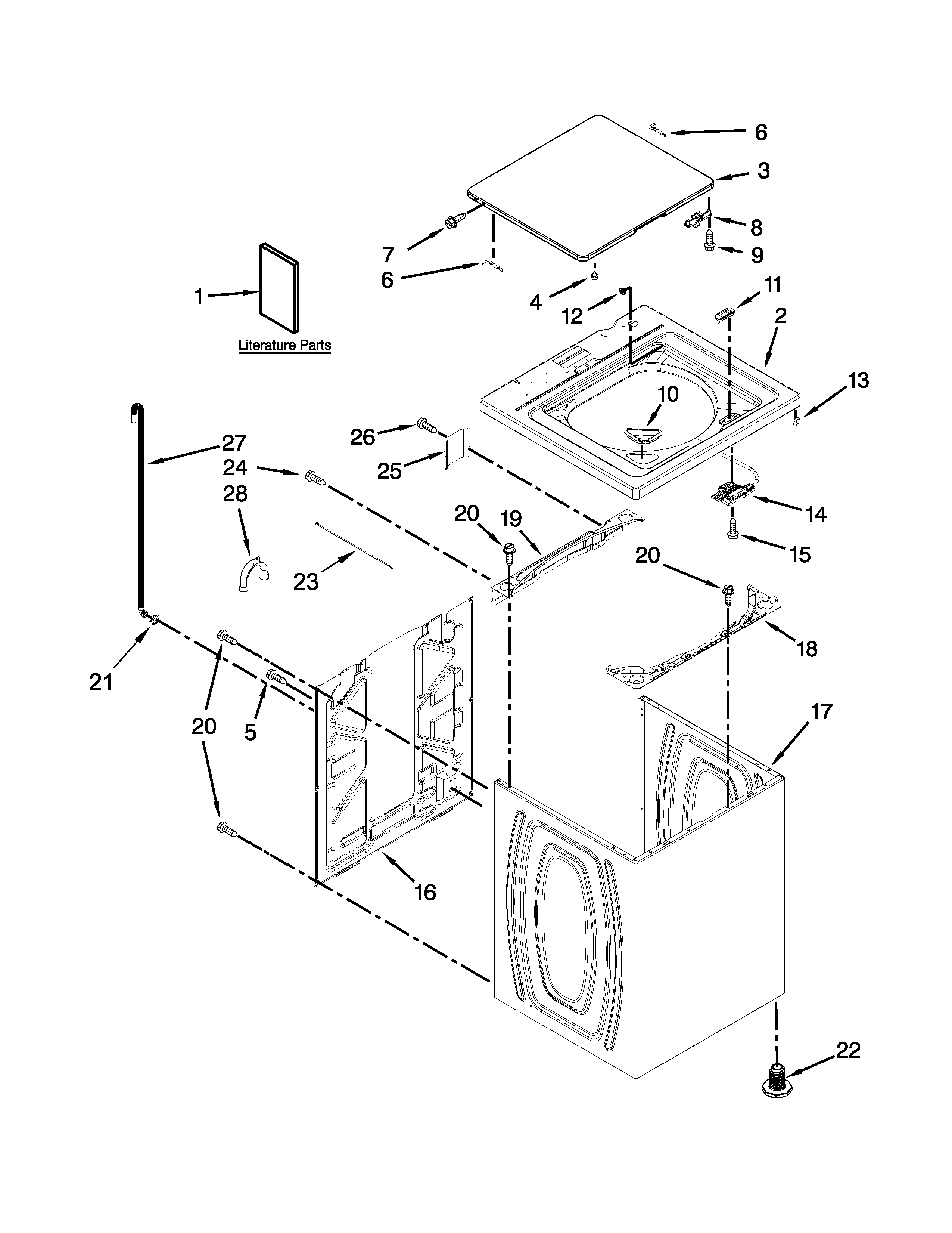 TOP AND CABINET PARTS