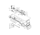 Whirlpool 5WRS25FDBF02 motor and ice container parts diagram