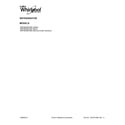 Whirlpool WRF560SMYW04 cover sheet diagram