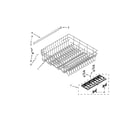 Whirlpool WDF540PADT1 upper rack and track parts diagram