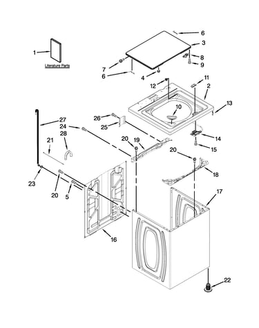 Top and cabinet parts