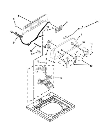 Controls and water inlet parts