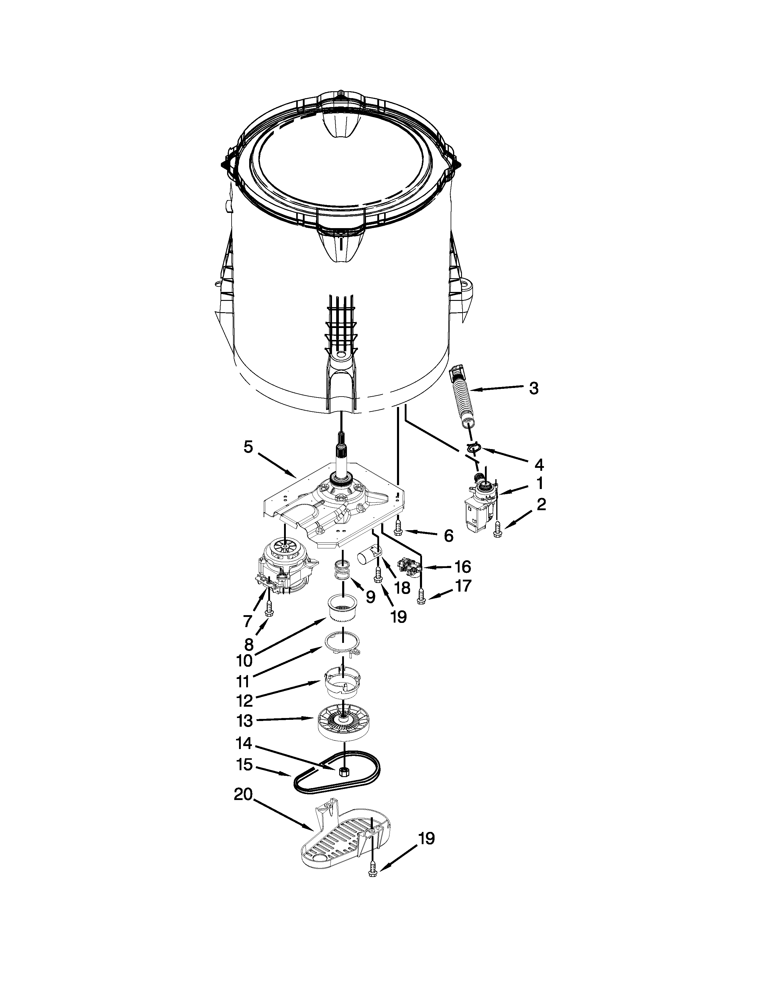 GEARCASE, MOTOR AND PUMP PARTS