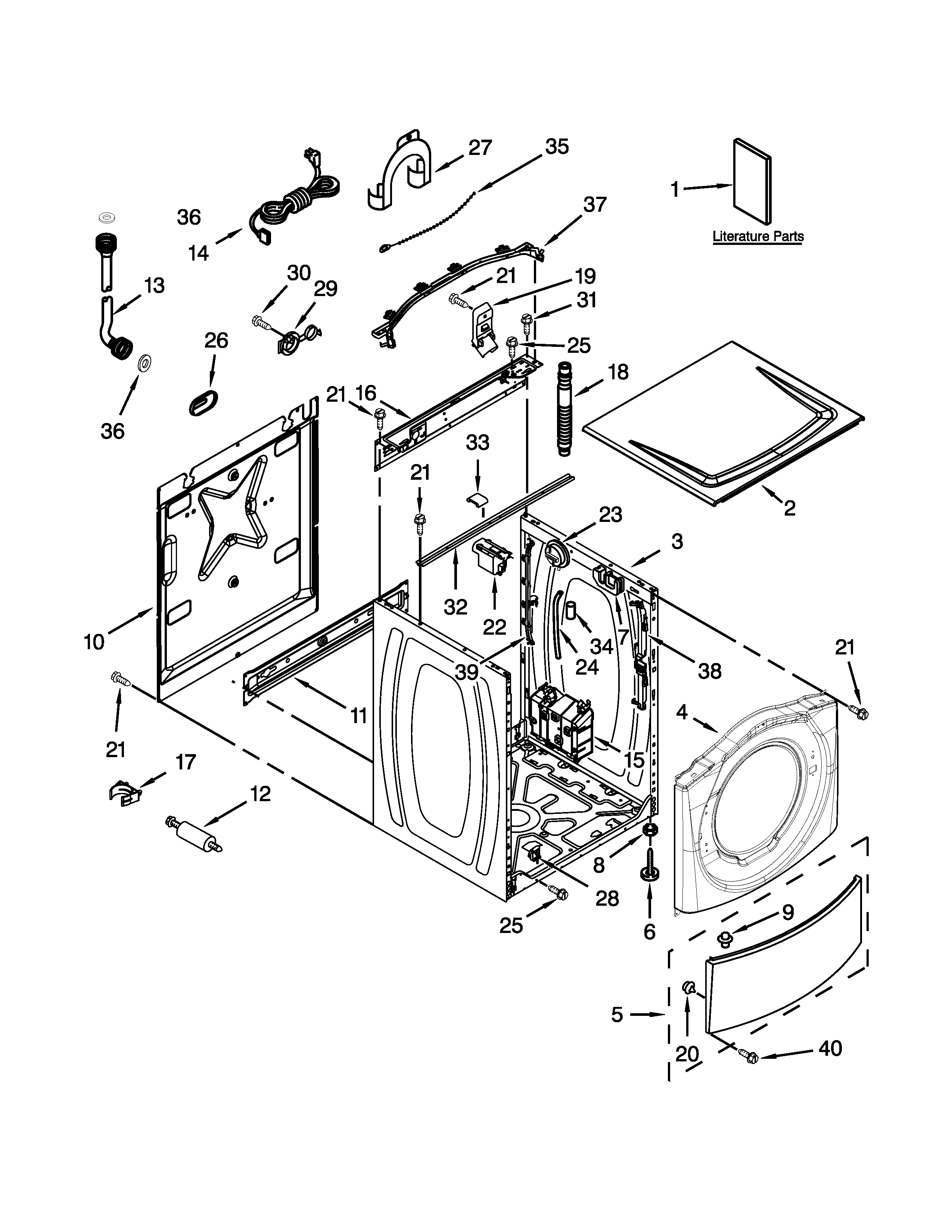 Top and cabinet parts