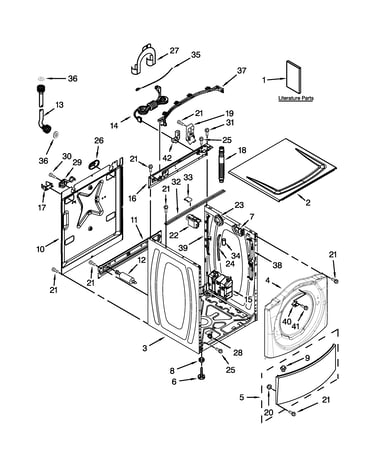 Top and cabinet parts