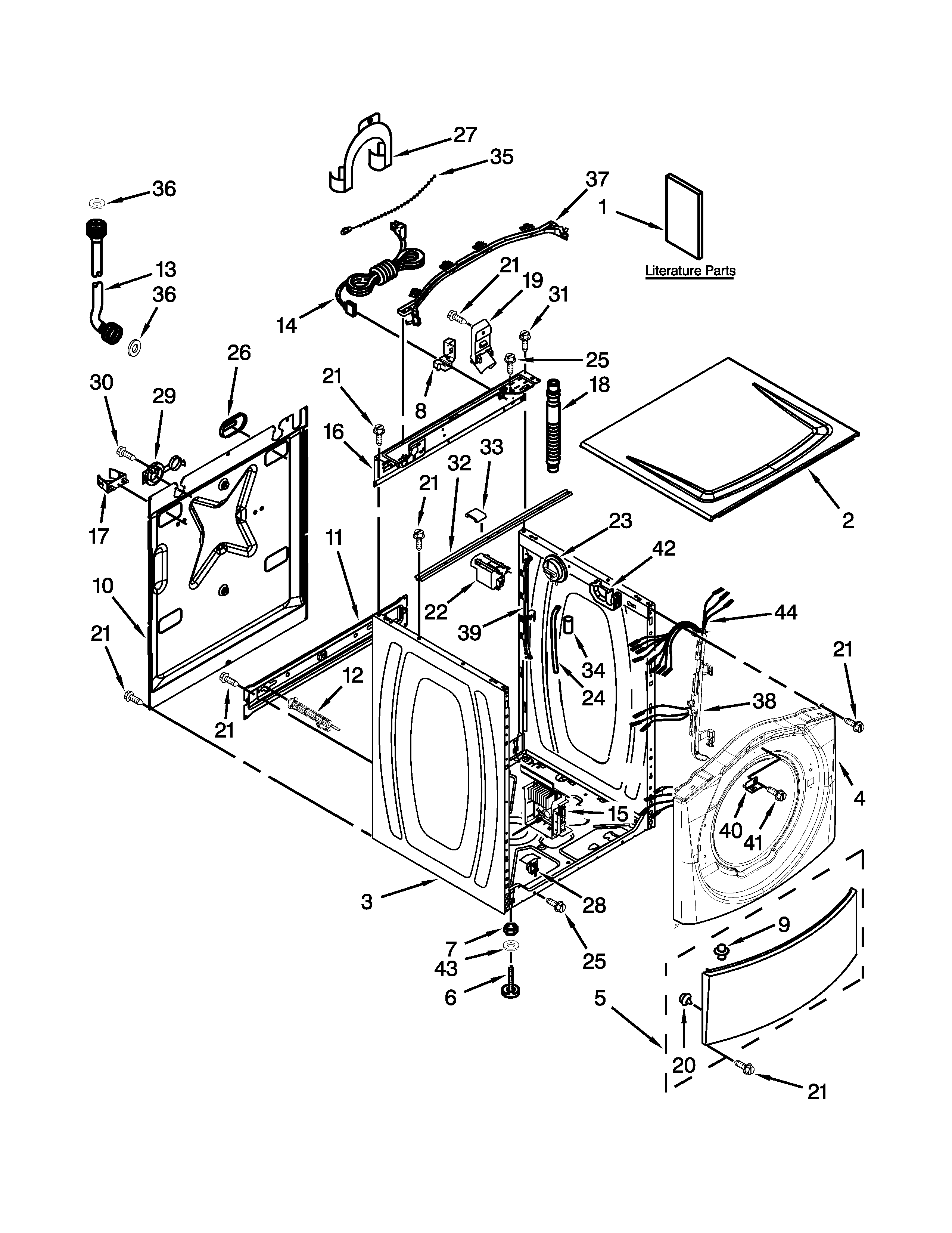 Top and cabinet parts