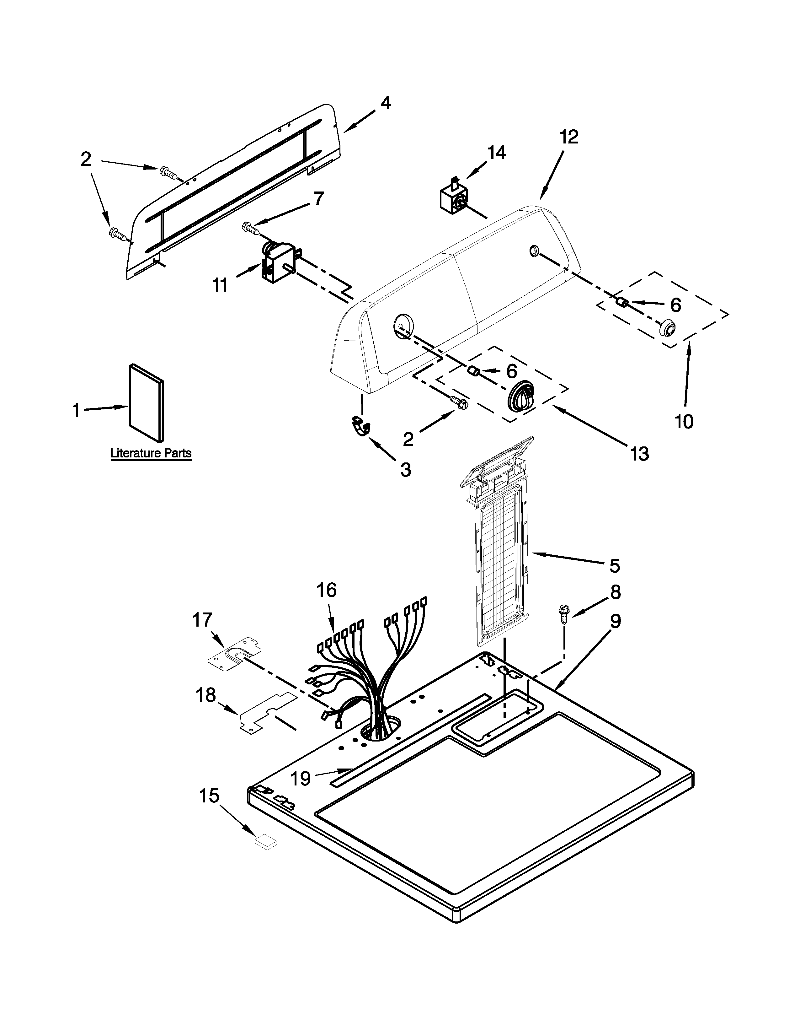 Top and console parts