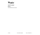 Whirlpool WZF79R18DM00 cover sheet diagram