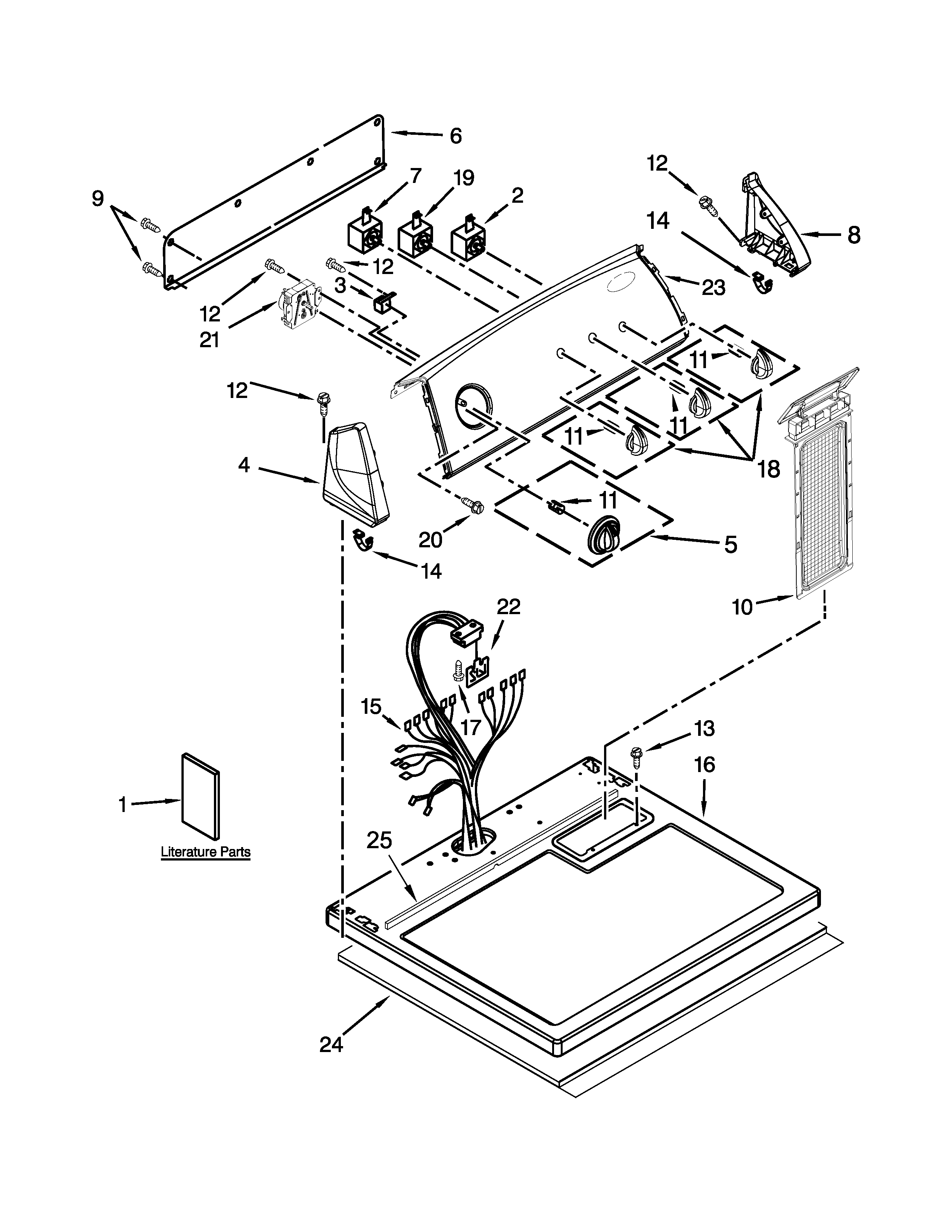 Top and console parts