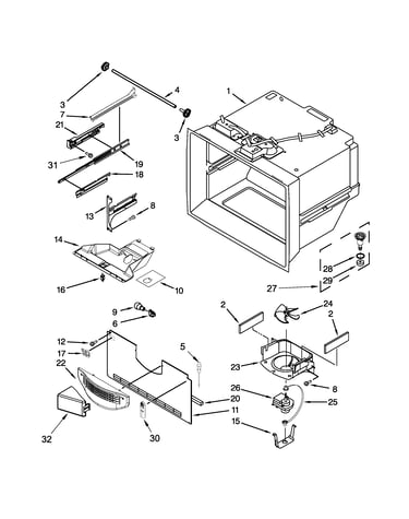 Freezer liner parts