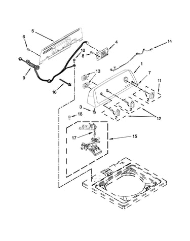 Controls and water inlet parts