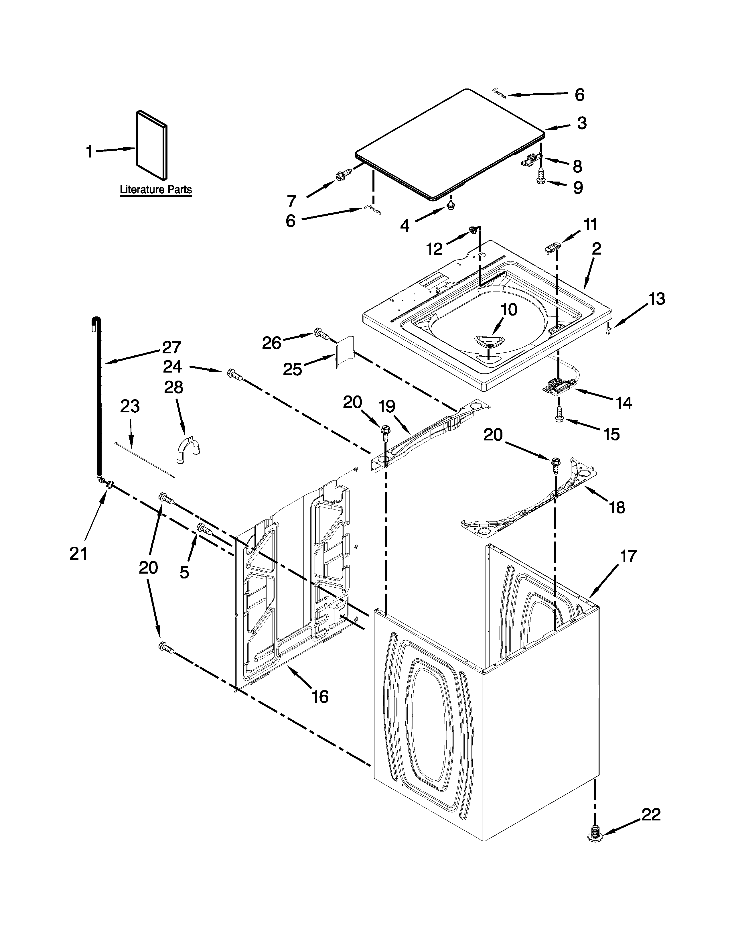 TOP AND CABINET PARTS