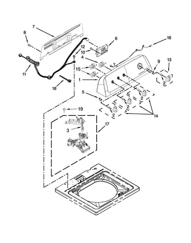 Controls and water inlet parts