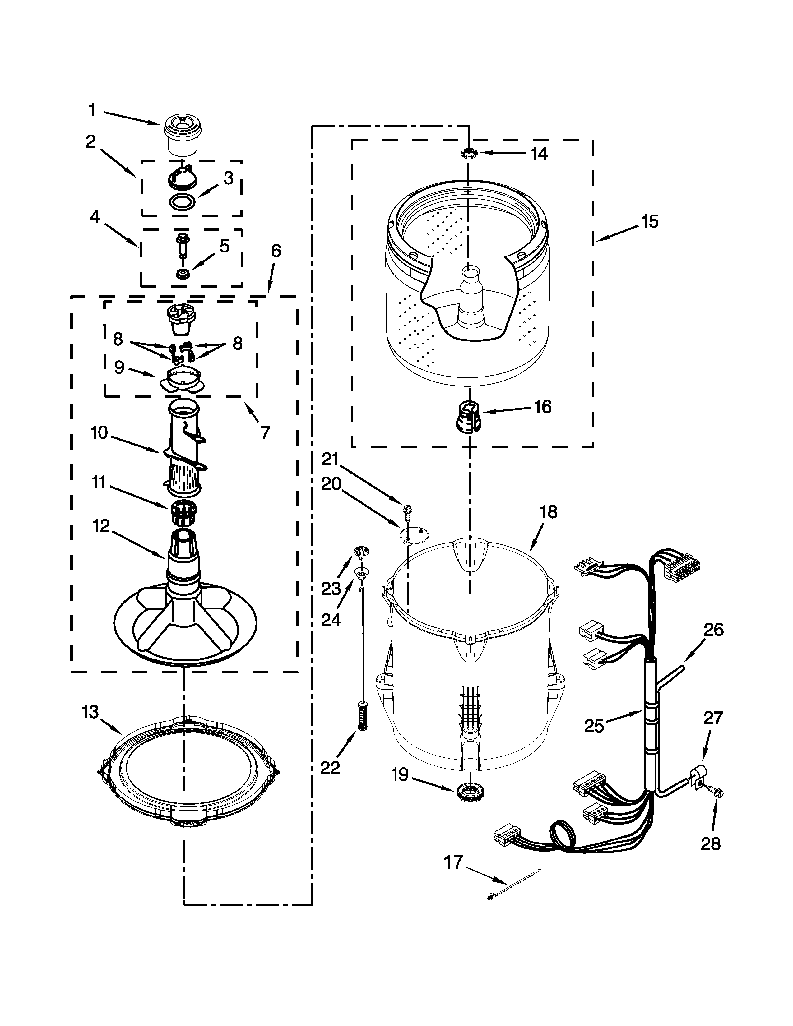 Basket and tub parts