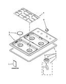 Cooktop, burner and grate parts